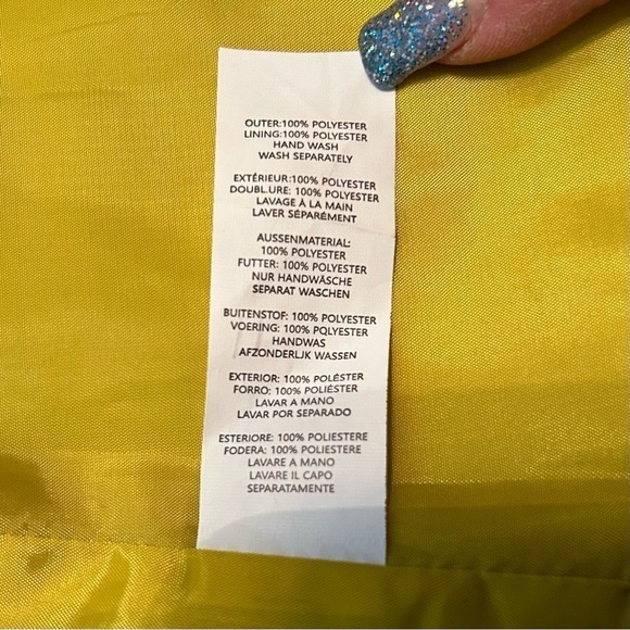 Nasty Gal Collection Chartreuse Double Breasted Fully Lined Deep Neckline Blazer - Picture 12 of 15